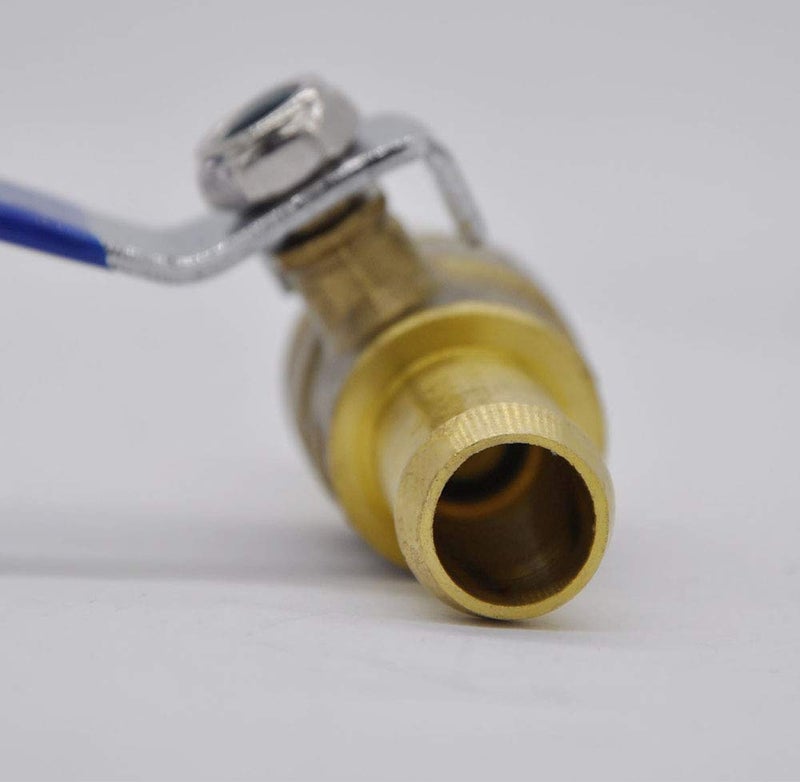 YOUHO 5/8 Hose Barb Straight Through Forged Brass Micro-Cut Ball Valve, heater hose shut off valve 5/8" Hose Barb x 5/8" Hose Barb, 180 Degree Operating Handle, Water, Oil, Gas, Fuel line Fittings - Image 4